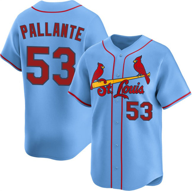 St. Louis Cardinals #53 Andre Pallante Blue JEROMEN Alternate Limited Stitched Jersey