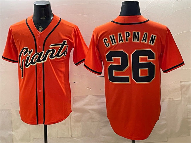 San Francisco Giants #26 Matt Chapman Orange JEROMEN Cool Base Stitched Jersey