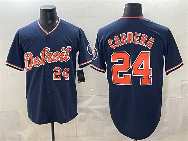 Detroit Tigers #24 Miguel Cabrera Navy JEROMEN 2026 Alternate Vapor Premier Limited Stitched Jersey
