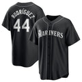 Seattle Mariners #44 Julio Rodr¨ªguez Black JEROMEN Lights Out Limited Stitched Jersey
