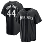 Seattle Mariners #44 Julio Rodr¨ªguez Black JEROMEN Lights Out Limited Stitched Jersey