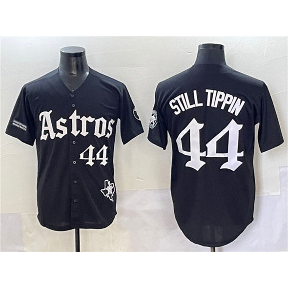 Houston Astros #44 Still Tippin Black JEROMEN Gothic 'Houston Born Barrio Raised' Limited Stitched Jersey