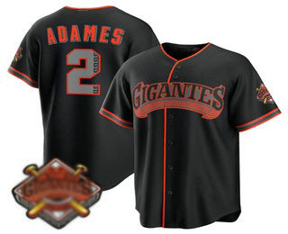 San Francisco Giants #2 Willy Adames Black JEROMEN 2026 Alternate Stadium Stitched Jersey
