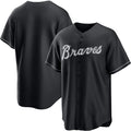 Atlanta Braves Blank Black JEROMEN Lights Out Limited Stitched Jersey