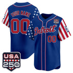 Custom Detroit Tigers America 250 Edition Vapor Premier Limited Royal JEROMEN Stitched Jerseys