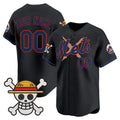 Custom New York Mets x One Piece Black JEROMEN Vapor Premier Limited Jersey - Stitched