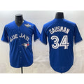 Toronto Blue Jays #34 Kevin Gausman Royal JEROMEN 2025 World Series Cool Base Stitched Jersey