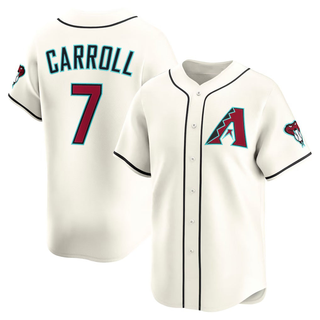 Arizona Diamondbacks #7 Corbin Carroll Cream JEROMEN Home Limited Player Jersey