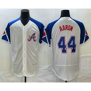 Atlanta Braves #44 Hank Aaron White JEROMEN 2023 City Connect Flex Base Stitched Jersey