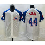 Atlanta Braves #44 Hank Aaron White JEROMEN 2023 City Connect Flex Base Stitched Jersey