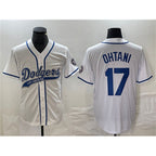 Los Angeles Dodgers #17 Shohei Ohtani White JEROMEN Cool Base With Patch Stitched Jersey