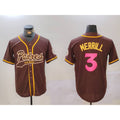 San Diego Padres #3 Jackson Merrill Brown JEROMEN Cool Base Stitched Jerseys