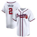 Atlanta Braves #2 Jorge Soler White JEROMEN 2024 Home Limited Stitched Jersey