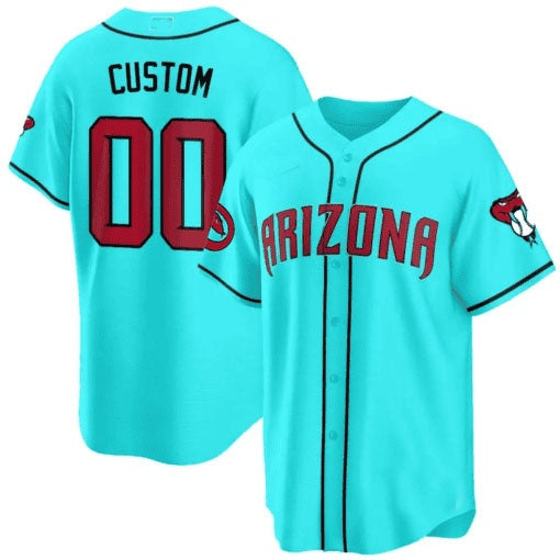 Custom Arizona Diamondbacks 2024 Cool Base Jersey V2 ¨C Teal 2 JEROMEN