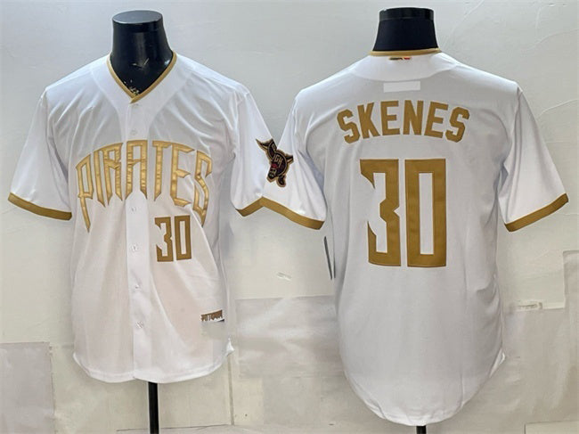Pittsburgh Pirates #30 Paul Skenes White JEROMEN 2026 City Connect Stadium Stitched Jersey