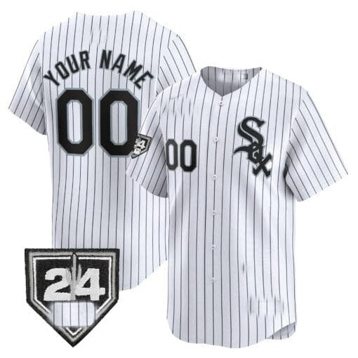 Custom Chicago White Sox 2024 Spring Training Patch Vapor Premier Limited Jersey ¨C White JEROMEN