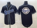 Kansas City Royals Team Big Logo 2026 Fashion Replica Black JEROMEN Out Stitched Jersey