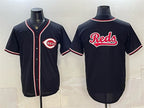 Cincinnati Reds Team Big Logo 2026 Fashion Replica Black JEROMEN Out Stitched Jersey