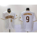 San Diego Padres #9 Jake Cronenworth White JEROMEN Team Logo Stitched Cool Base Jerseys