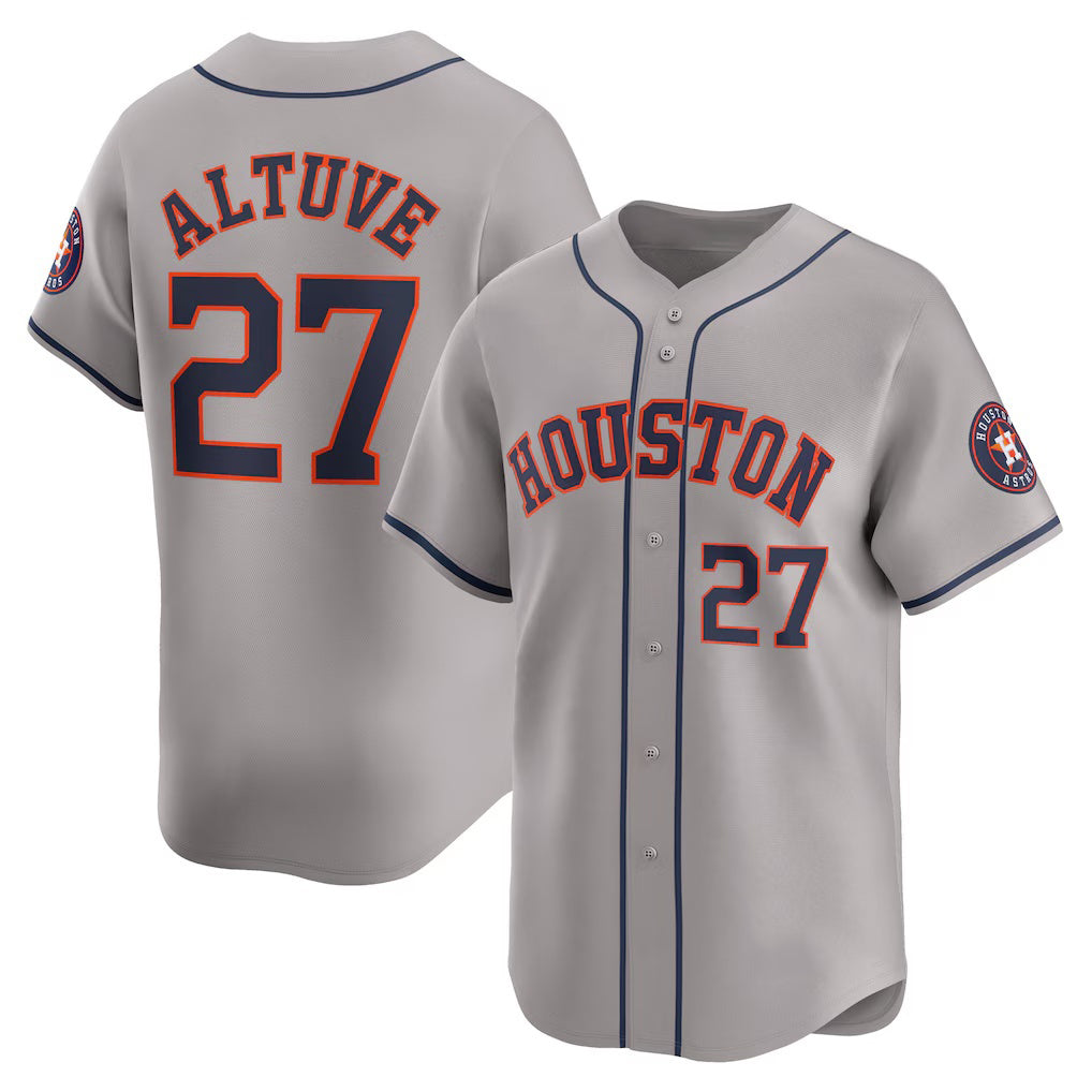 Houston Astros #27 Jose Altuve Gray JEROMEN Away Limited Player Jersey
