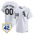 Custom Chicago White Sox 2024 Jackie Robinson Patch Vapor Premier Limited Jersey ¨C White JEROMEN