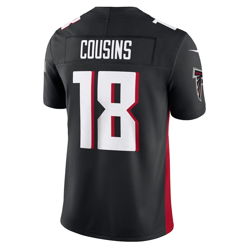 A.Falcons #18 Kirk Cousins Black JEROMEN Vapor F.U.S.E. Limited Jersey
