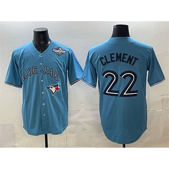 Toronto Blue Jays #22 Ernie Clement Royal JEROMEN 2025 World Series Cool Base Stitched Jersey