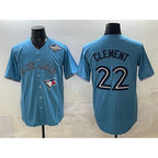 Toronto Blue Jays #22 Ernie Clement Royal JEROMEN 2025 World Series Cool Base Stitched Jersey