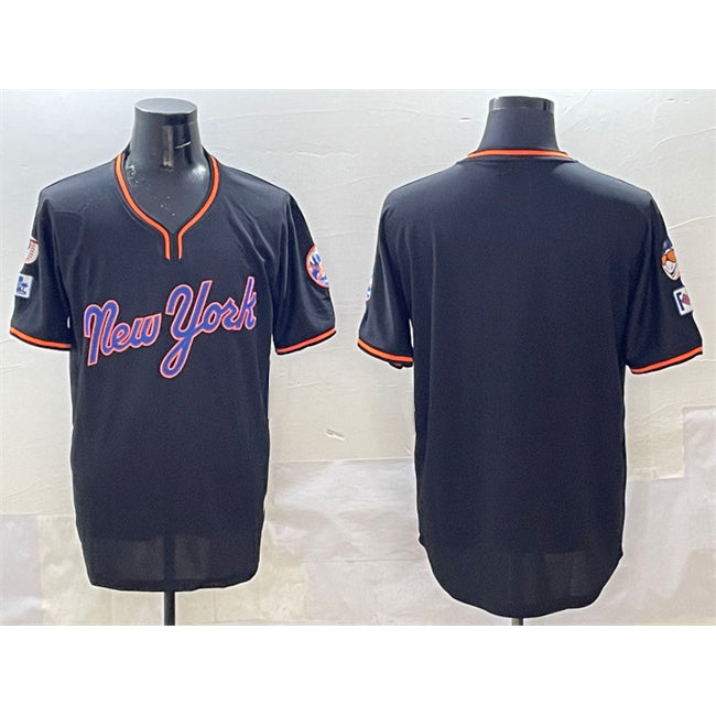 New York Mets Blank Black JEROMEN 2025 Spring Training Stitched Jersey