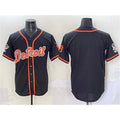 Detroit Tigers Blank Black JEROMEN With Patch Cool Base Stitched Jersey