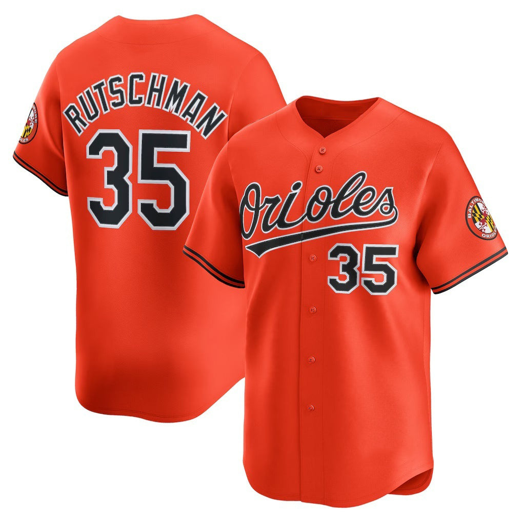 Baltimore Orioles #35 Adley Rutschman Orange JEROMEN 2nd Alternate Limited Player Jersey