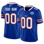 Custom B.Bills Active Player Blue JEROMEN 2025 F.U.S.E. With Farewell Patch Vapor Untouchable Limited Stitched Jersey