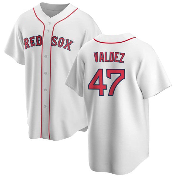 Boston Red Sox #47 Enmanuel Valdez White JEROMEN Cool Base Stitched Jersey