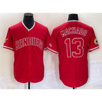 San Diego Padres #13 Manny Machado Red JEROMEN Cool Base Stitched Jersey