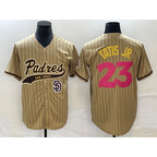 San Diego Padres #23 Fernando Tatis Jr Tan JEROMEN NEW 2023 City Connect Cool Base Stitched Jersey