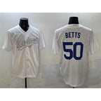 Los Angeles Dodgers #50 Mookie Betts White JEROMEN Fashion Cool Base Stitched Jersey