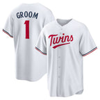 Minnesota Twins #1 Groom White JEROMEN Home Replica Jersey