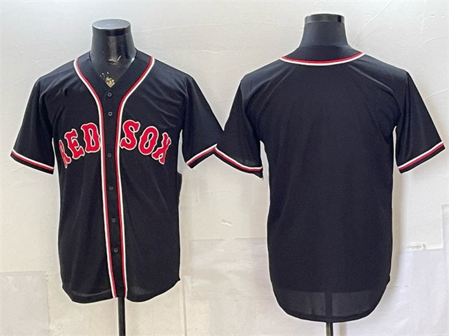 Boston Red Sox Blank 2026 Fashion Replica Black JEROMEN Out Stitched Jersey