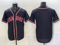 Boston Red Sox Blank 2026 Fashion Replica Black JEROMEN Out Stitched Jersey