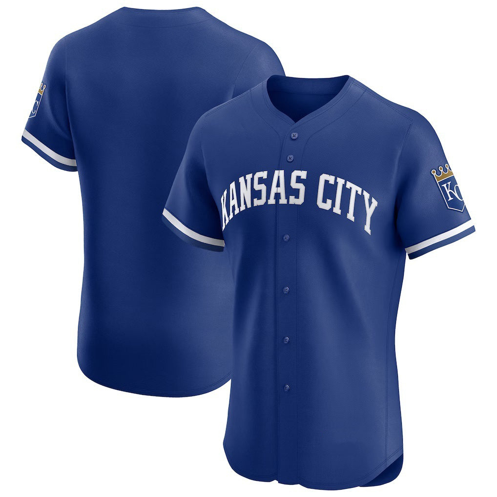 Kansas City Royals Royal JEROMEN Alternate Vapor Premier Elite Patch Jersey