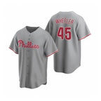 Philadelphia Phillies #45 Zack Wheeler Gray JEROMEN Road Stitched Jersey