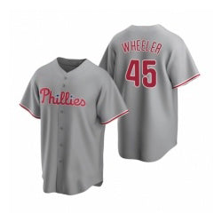 Philadelphia Phillies #45 Zack Wheeler Gray JEROMEN Road Stitched Jersey