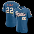 Milwaukee Brewers #22 Christian Yelich Mineral Blue JEROMEN 2026 City Connect Authentic Sponsor Patch Jersey