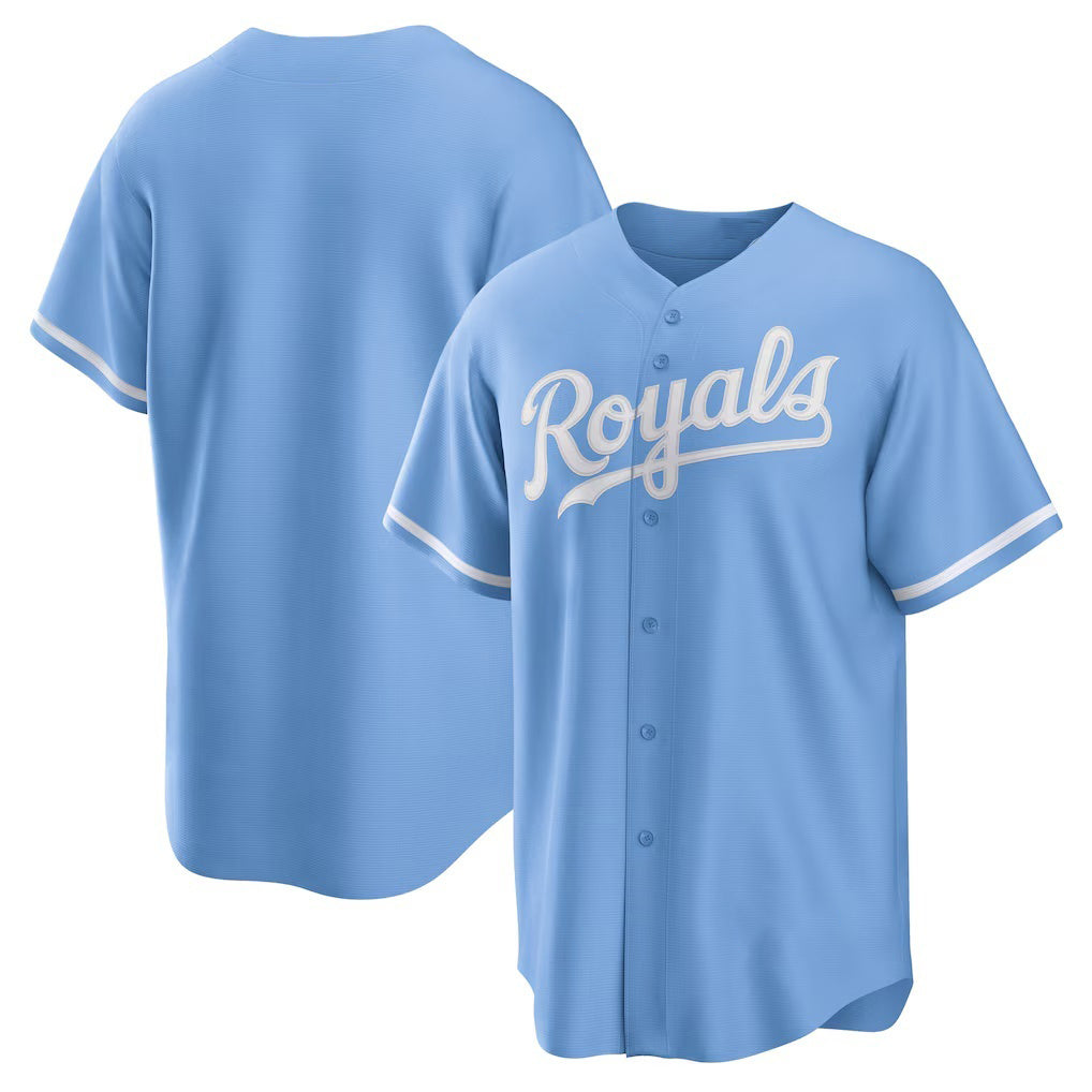 Kansas City Royals Light Blue JEROMEN Alternate Replica Team Logo Jersey