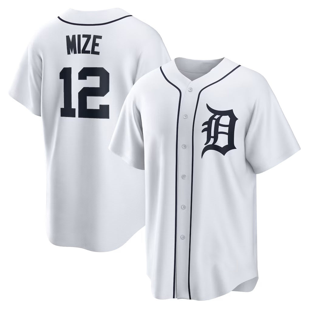 Detroit Tigers #12 Casey Mize White JEROMEN Home Replica Jersey