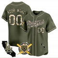 Custom Los Angeles Dodgers Armed Forces Day Vapor Premier Limited Jersey ¨C Green JEROMEN