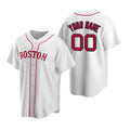 Custom Boston Red Sox White JEROMEN Stitched Cool Base Jersey