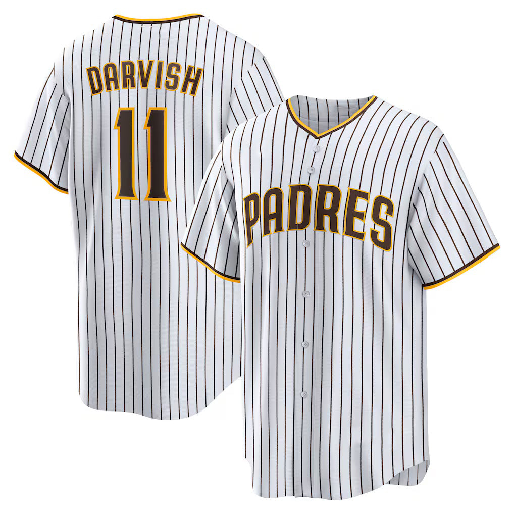 San Diego Padres #11 Yu Darvish White JEROMEN Home Replica Player Jersey