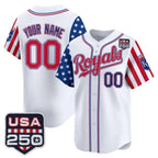 Custom Kansas City Royals America 250 Edition Vapor Premier Limited White JEROMEN Stitched Jerseys