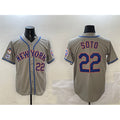 New York Mets #22 Juan Soto Grey JEROMEN 2025 Spring Training Alternate Limited Stitched Jersey